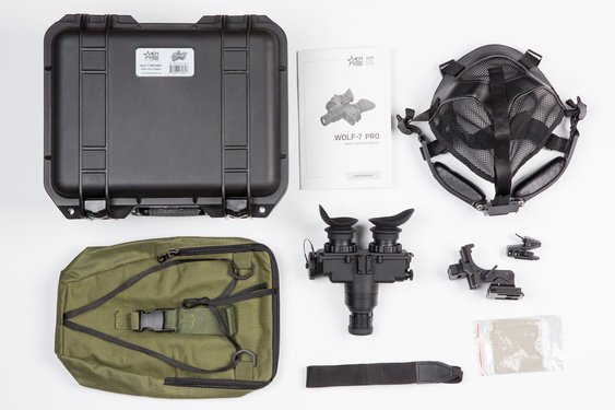 AGM Wolf-7 Pro NW1 Night Vision Goggle (Gen 2+ Bi-Ocular, White)