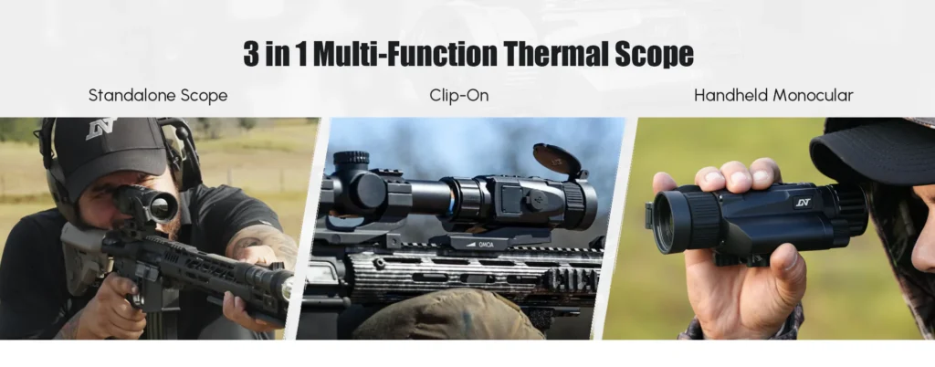 thermal monocular vs scope vs clip-on